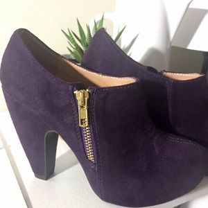 faux suede ankle booties